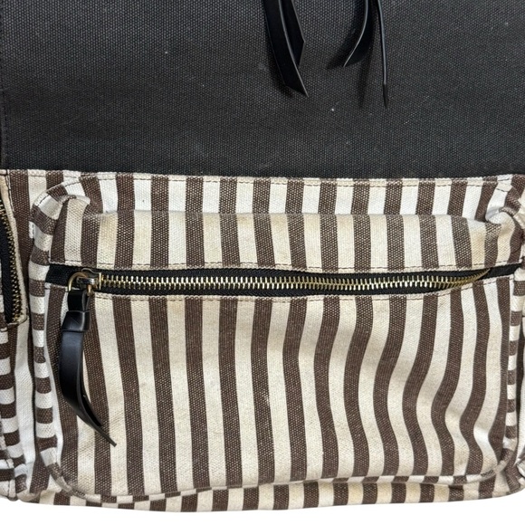 Henri Bendel canvas striped centennial backpack - Picture 5 of 9